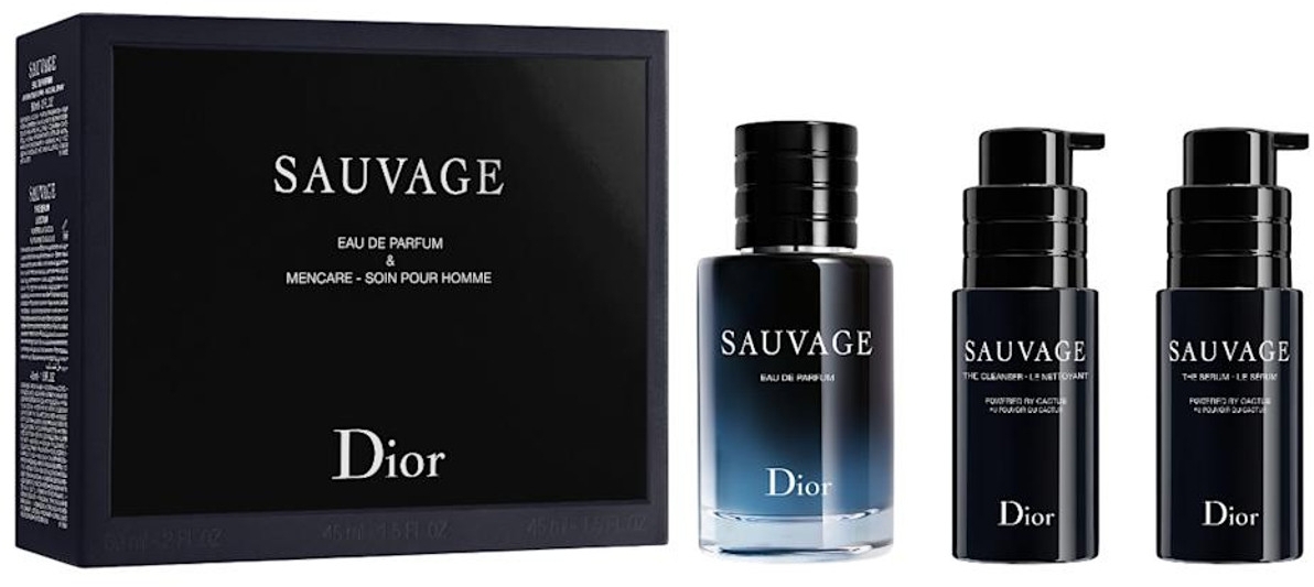 Подарунковий набір Dior Sauvage Eau De Parfum Skincare Travel Set Набір (gel/45ml + ser/45ml + parfum/60ml)