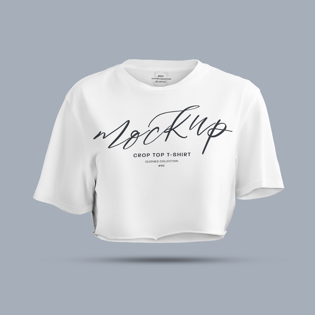 8 Mockups Crop Top T-shirt in 3D style