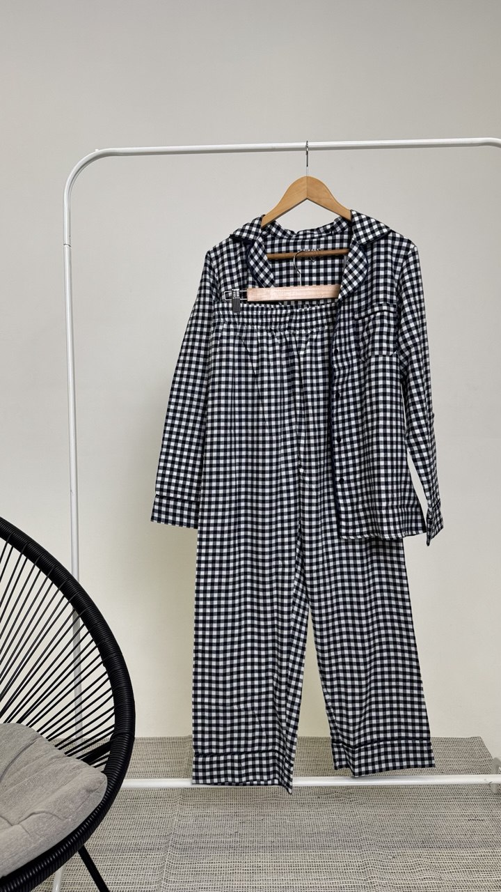 Жіноча фланелева піжама  в клітинку