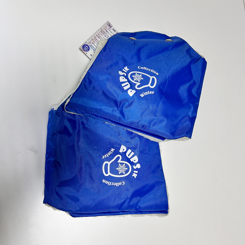 Рукавички муфта для колясок світло-сині