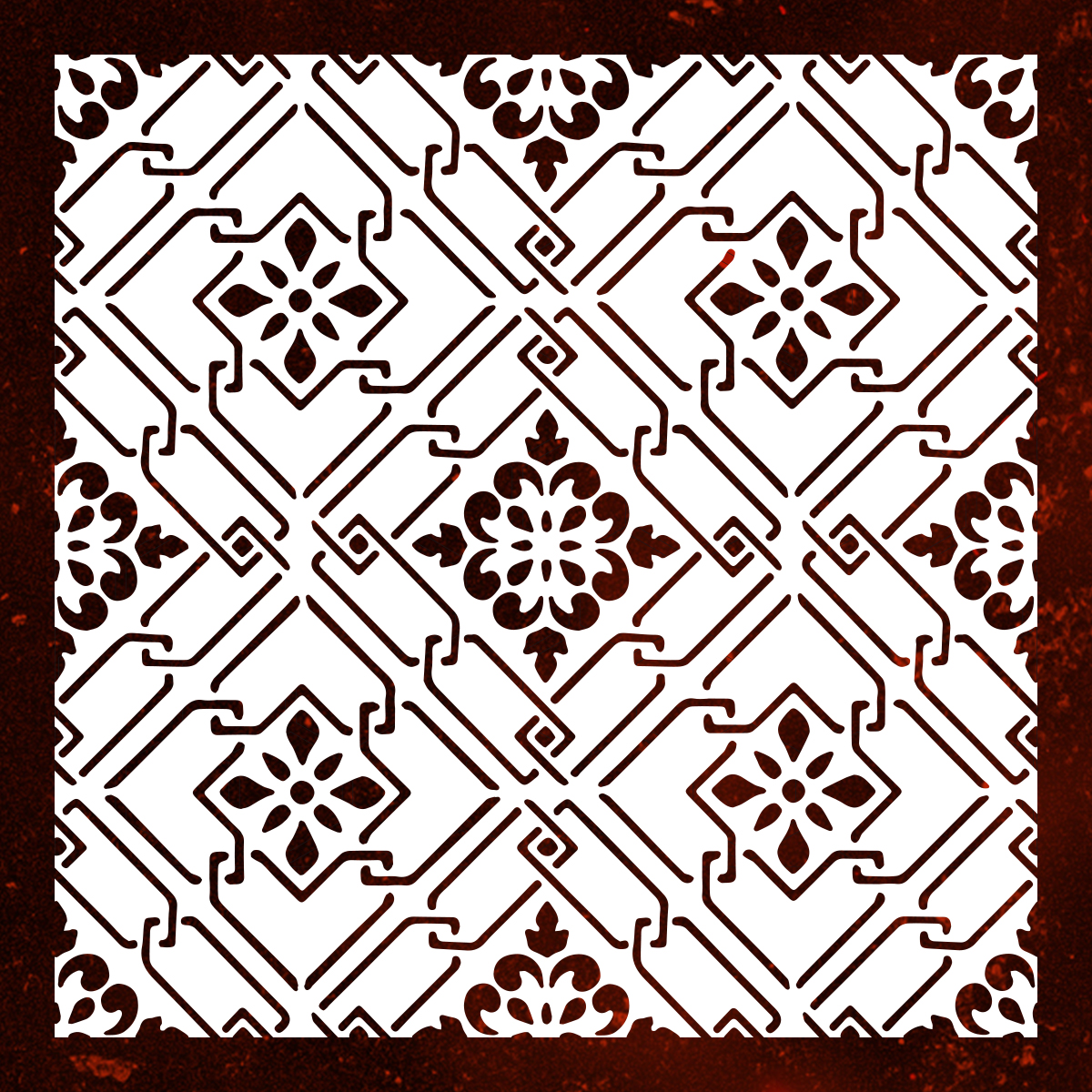 Трафарет Етнічна Плитка. LRG DECOR