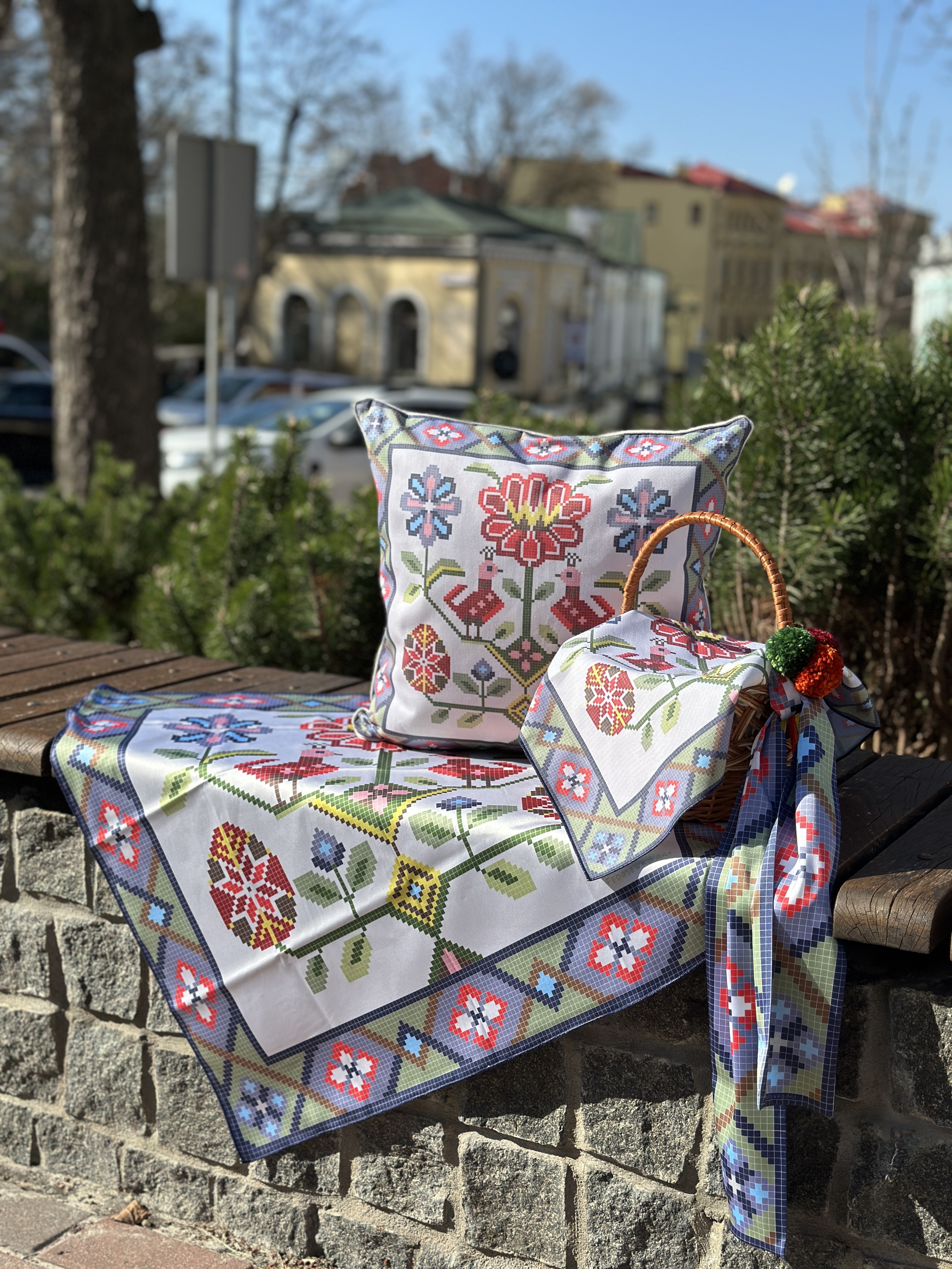 Подушка принтована саржа «Дерево життя»