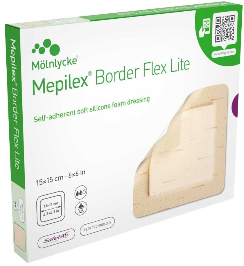 15×15см.Mepilex Border Flex Lite багатофункціональна самоклеюча універсальна пов'язка 1шт.
