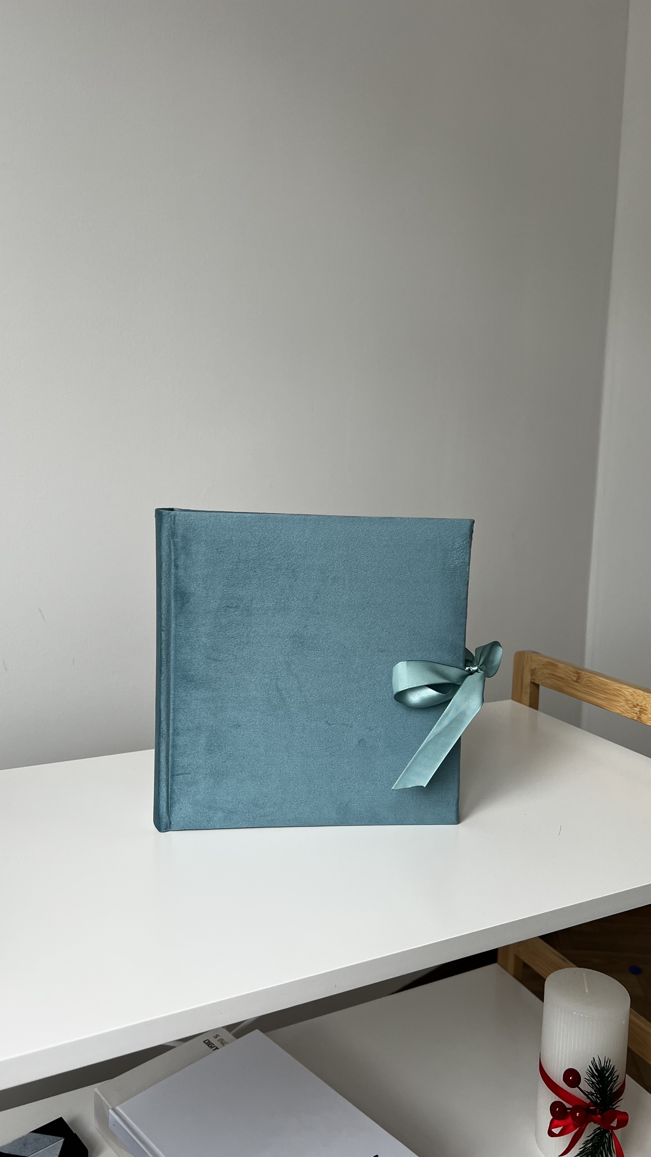 Файликовий велюровий альбом на 200 фото блакитного кольору