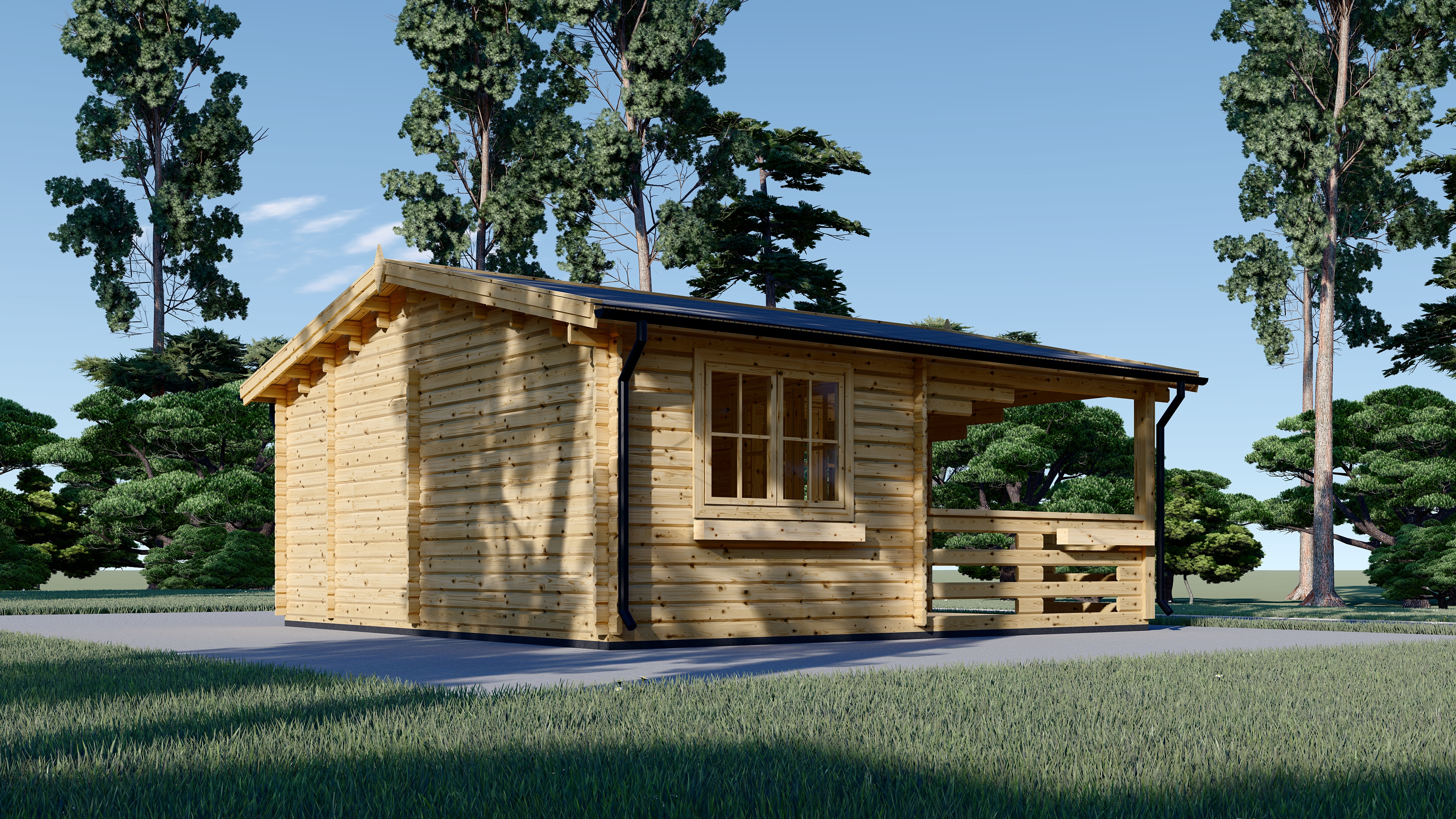 Caseta de jardín de madera Oma 6x6 34+34