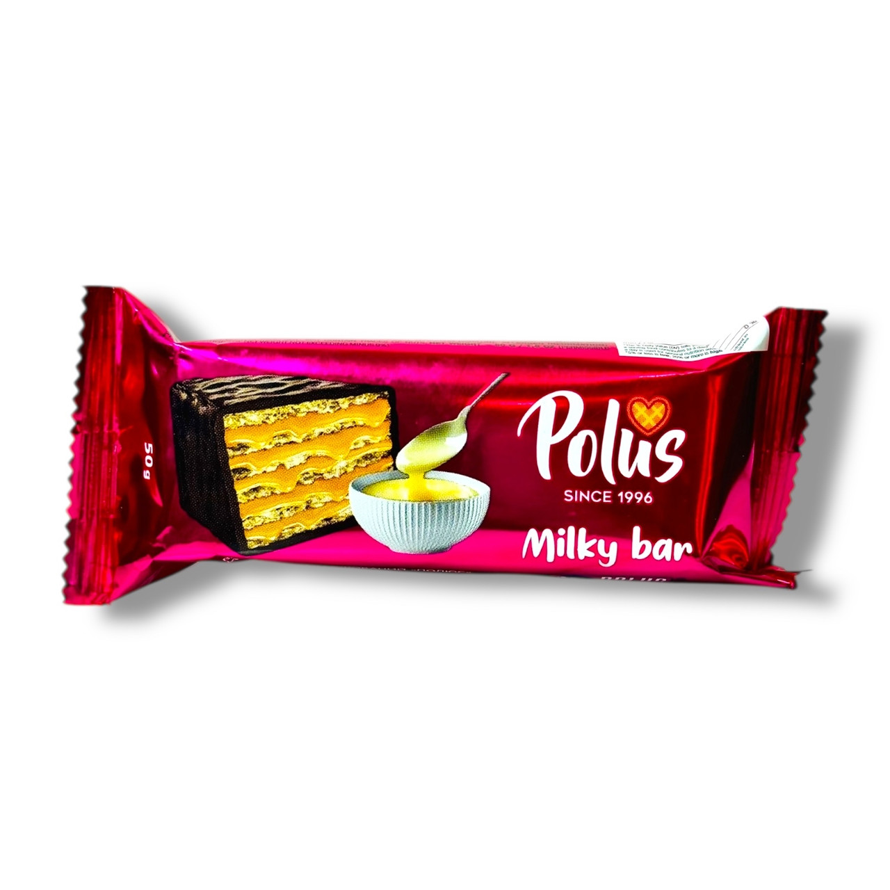Батончик шоколадно-вафельний Polus Згущене молоко 50 г