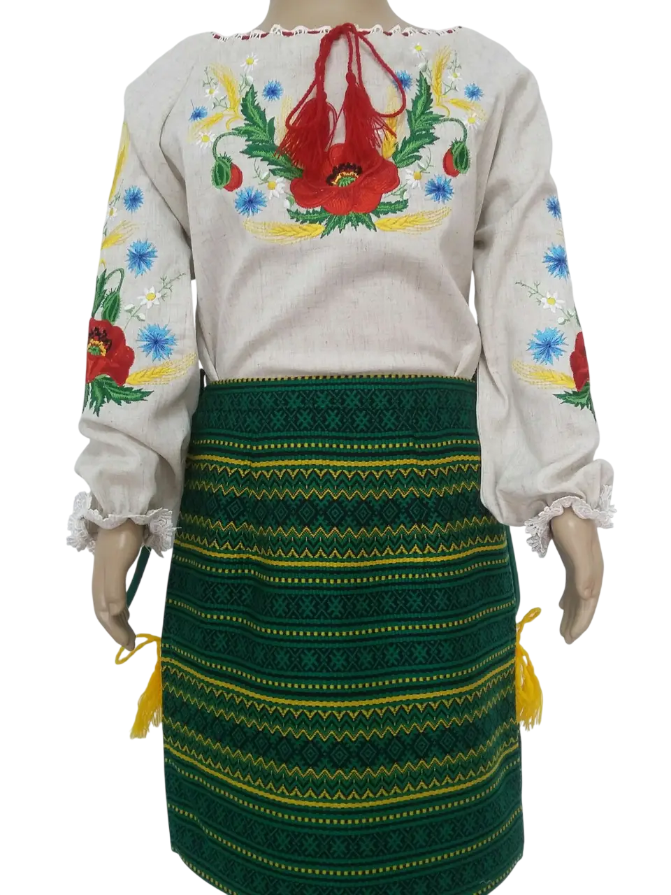 Костюм для дівчики в українському стилі спідниця ткане полотно і сорочка