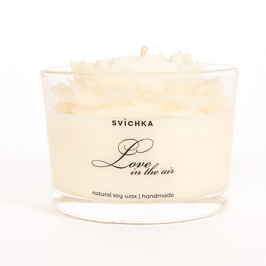 Соєва свічка з квіткою