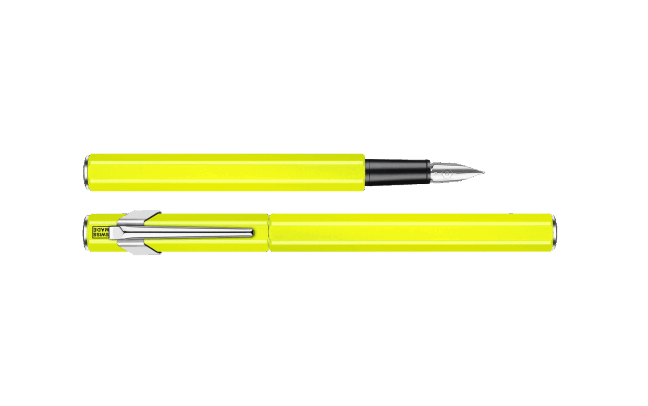 849™ FLUO жовта пір'яна ручка