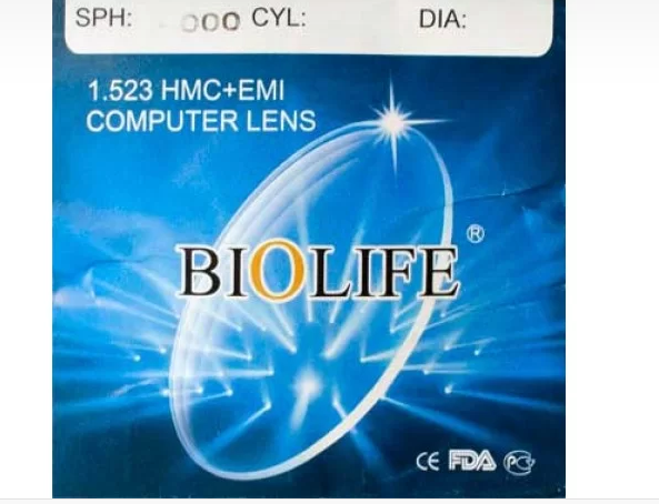 Мінеральна комп'ютерна лінза BIOLIFE із покриттям EMI 