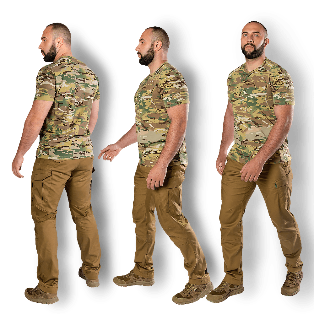 Тактична камуфляжна футболка "Totem Multicam" від українського бренду "CAMOTEC".