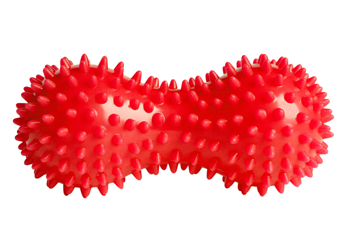 Масажний м'ячик EasyFit Goober з шипами червоний