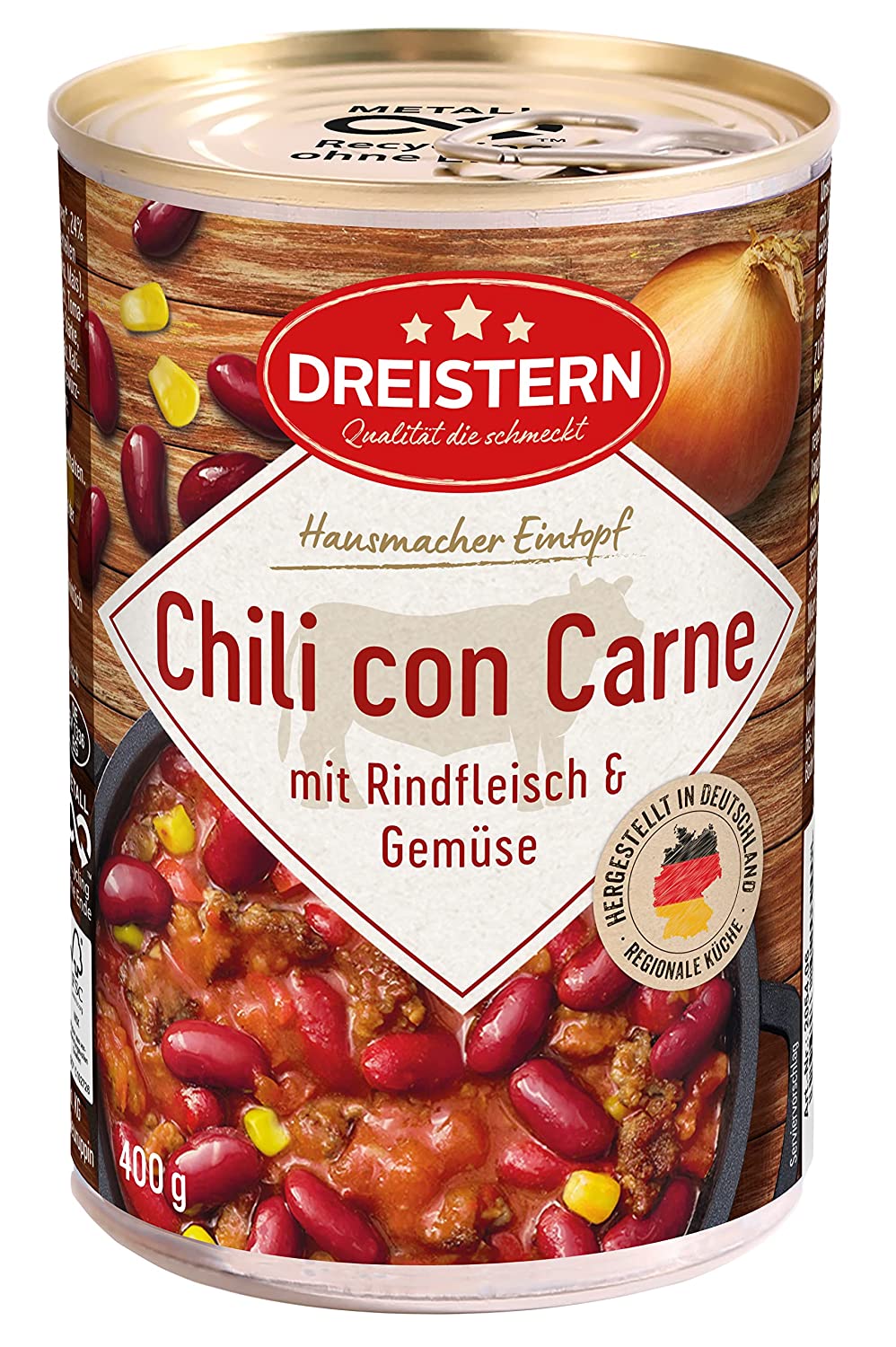 DREISTERN Chili con Carne Пряне рагу з квасолею та кукурудзою 400 г