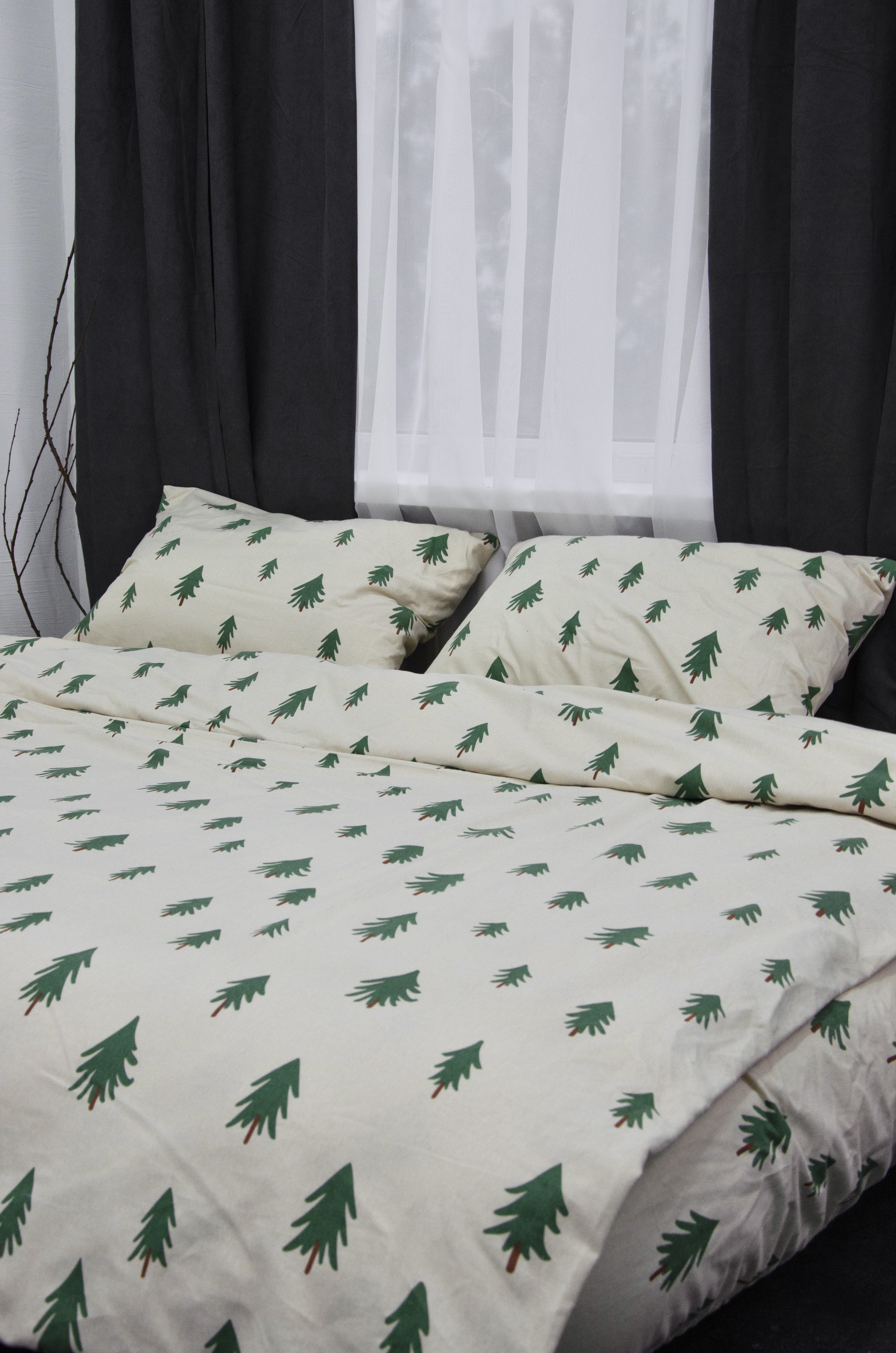 Постільний комплект Фланель преміум Ялинки