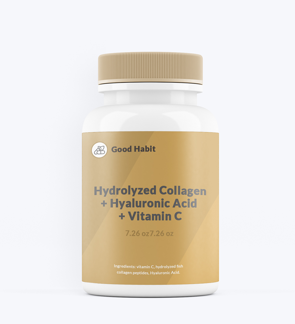 Hydrolyzed Collagen + Hyaluronic Acid + Vitamin C, 7.26 oz