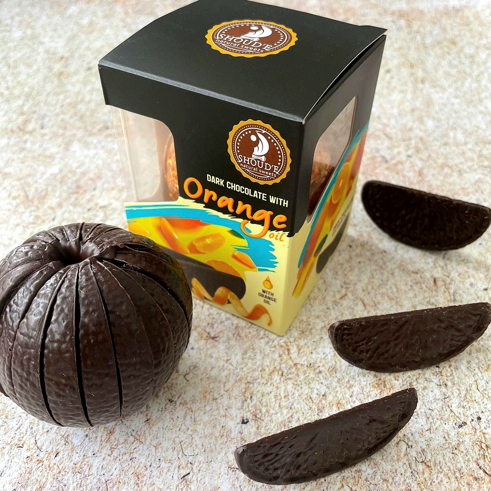 Шоколад "SHOUD'E" чорний з маслом апельсина 155г