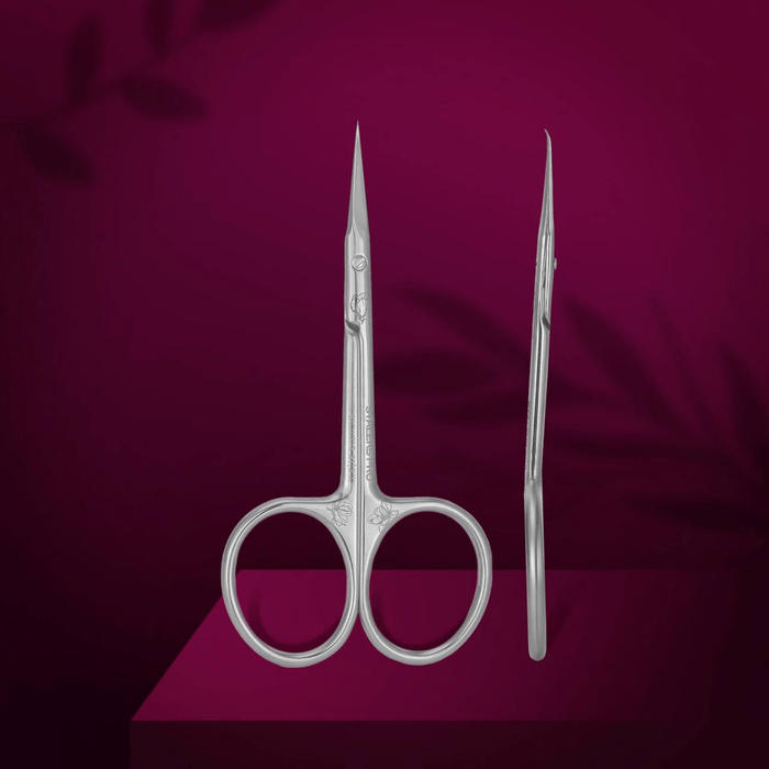 Professional cuticle scissors with hook EXCLUSIVE 21 TYPE 2 (magnolia)