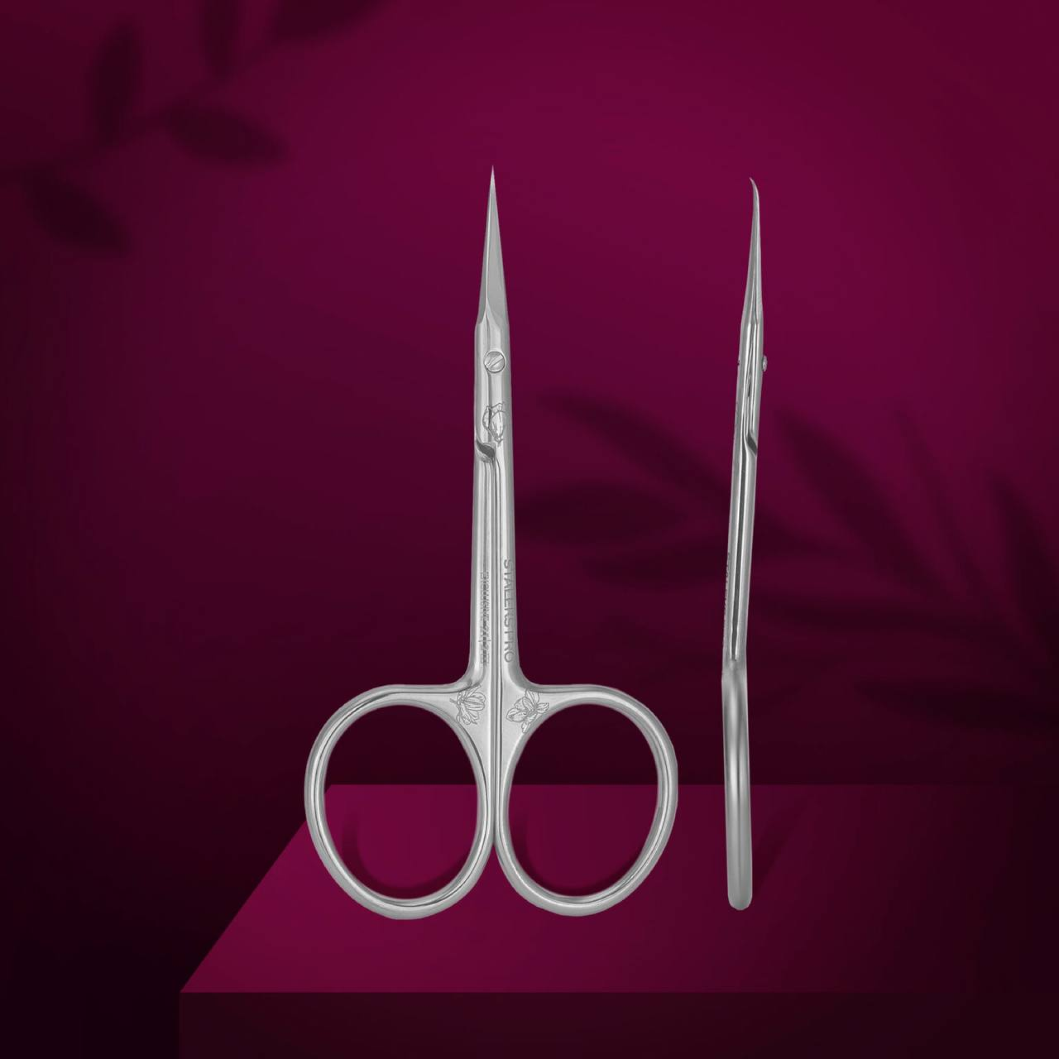 Professional cuticle scissors with hook EXCLUSIVE 21 TYPE 2 (magnolia)