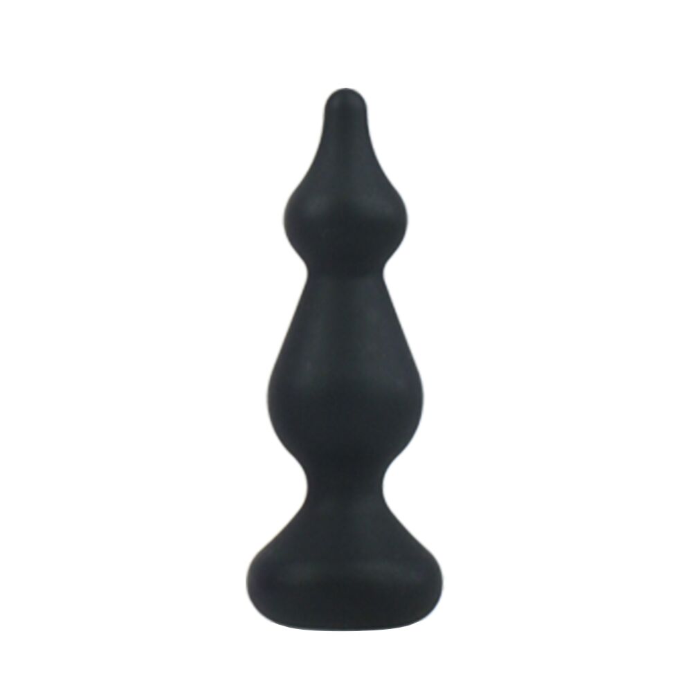 Анальна пробка Adrien Lastic Amuse Mini Black (S) з двома переходами, макс. діаметр 3 см