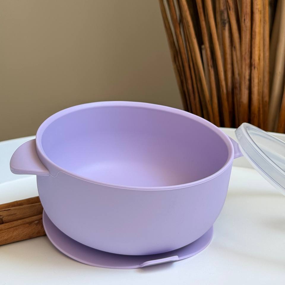 Глибока миска "Каструлька" з кришкою Лаванда (Pastel lilac)