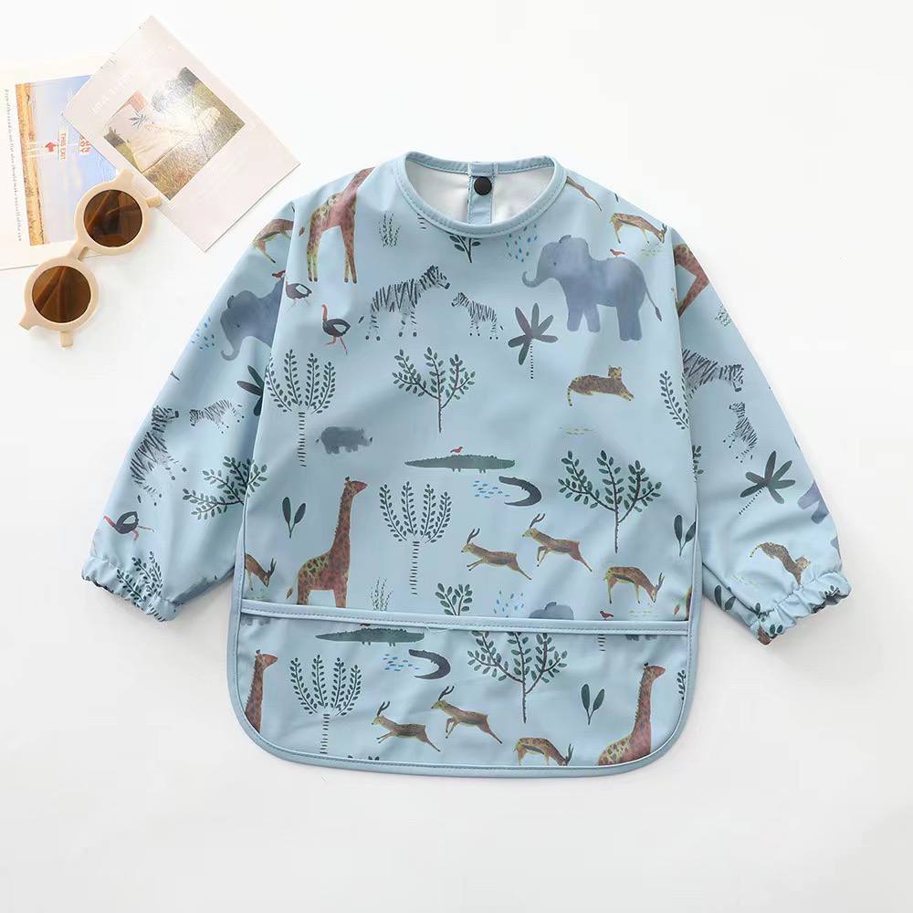 Фартушок з екошкіри "Сафарі на блакитному"