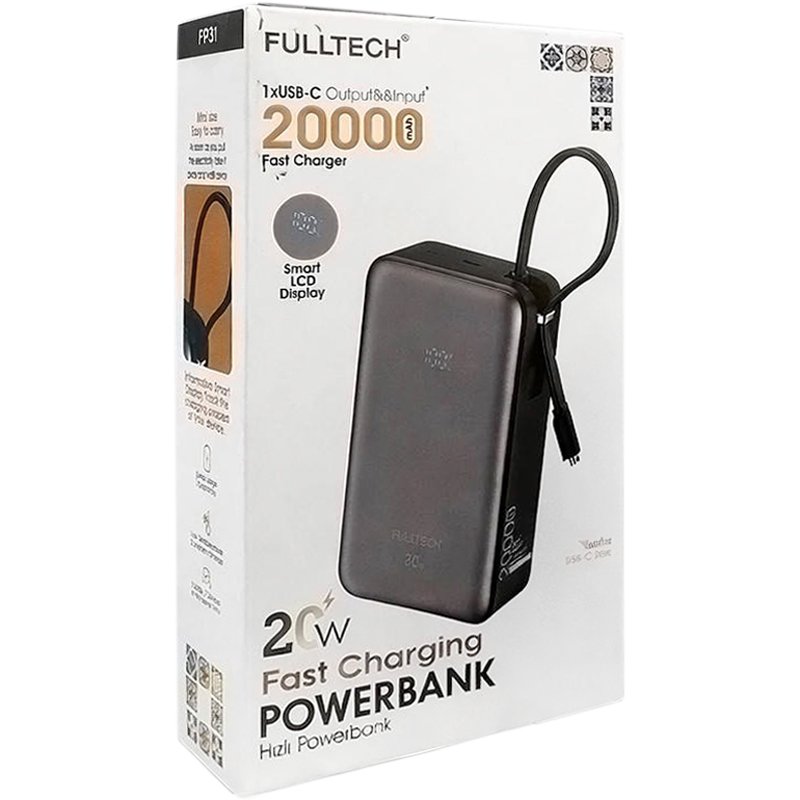 Повербанк FULLTECH FP31 20W 20000 mAh Black