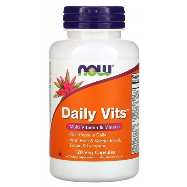 NOW Foods Daily Vits - 120 веган капс