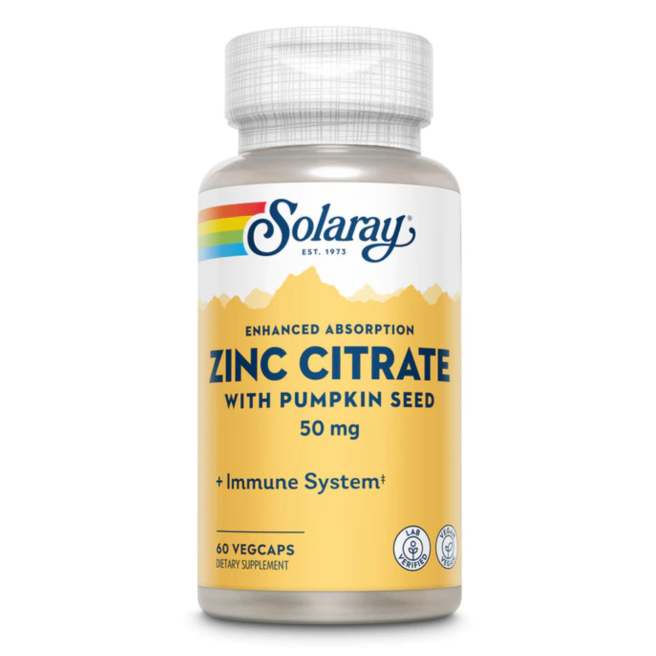 Цинк цитрат, Zinc Citrate 50mg - 60 vcaps