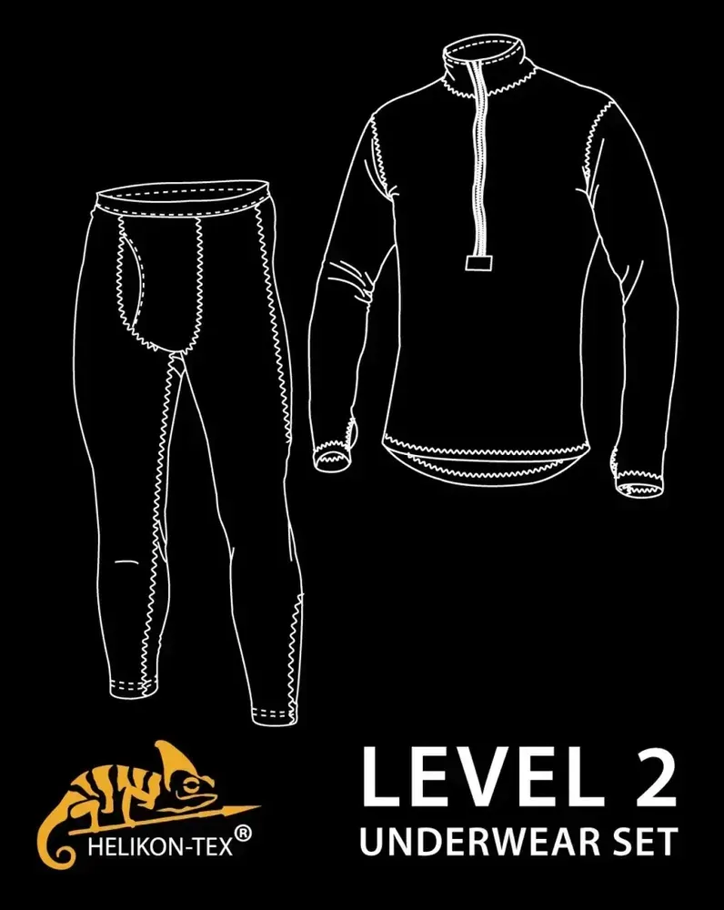 Оригінальна тепла термобілизна "Helikon-Tex LEVEL 2 Underwear Full Set" від польського бренду "Helikon-Tex".