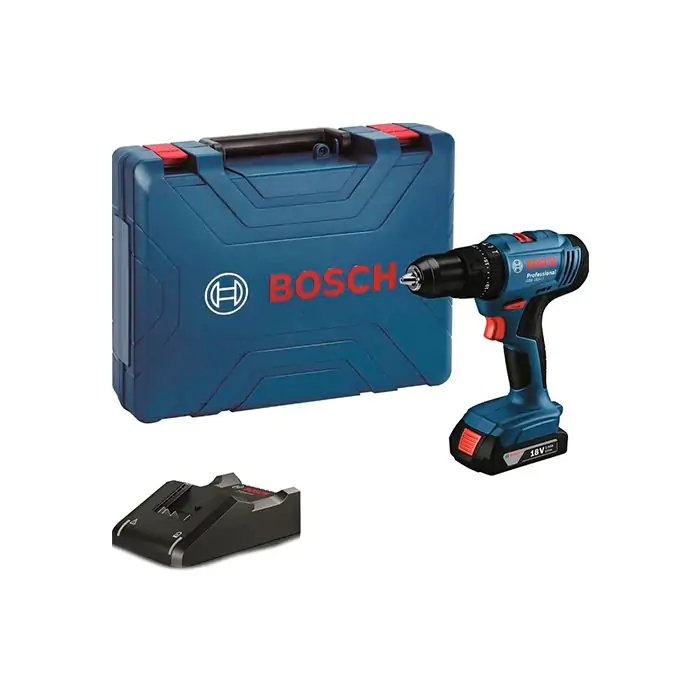 Акумуляторний ударний дриль-шурупокрут Bosch Professional GSB 183-LI з акб GBA 18V 2 Ah і з/п GAL 18V-20 в кейсі