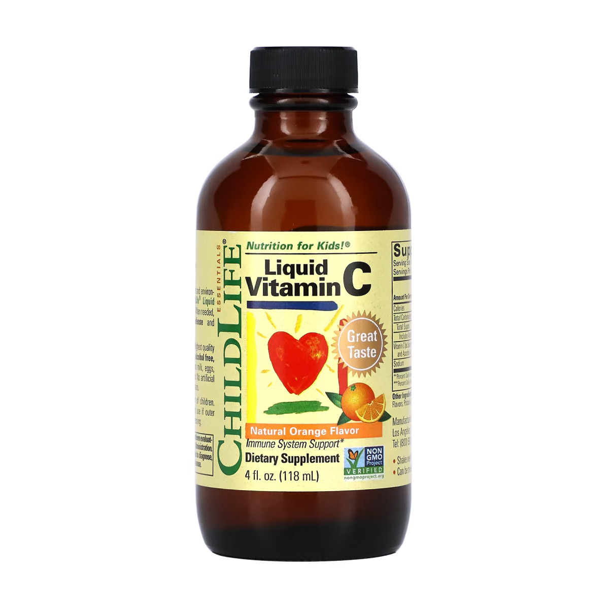 Рідкий вітамін С для дітей, Vitamin C (Liquid) - 118 ml Orange