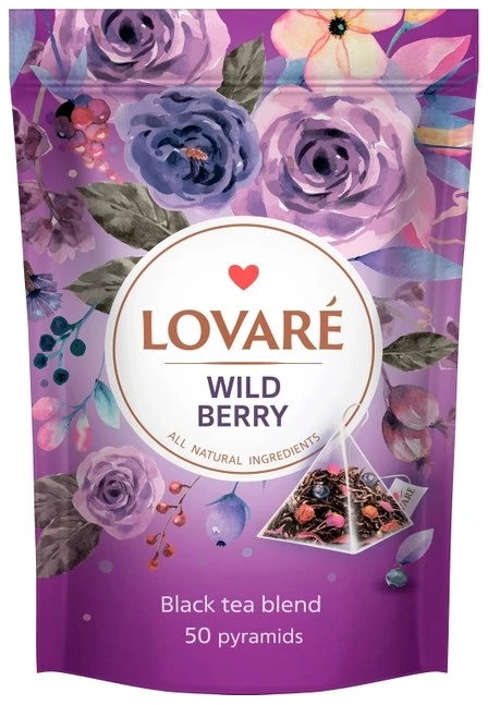 Чай чорний Lovare Дикі ягоди 2 г х 50 шт