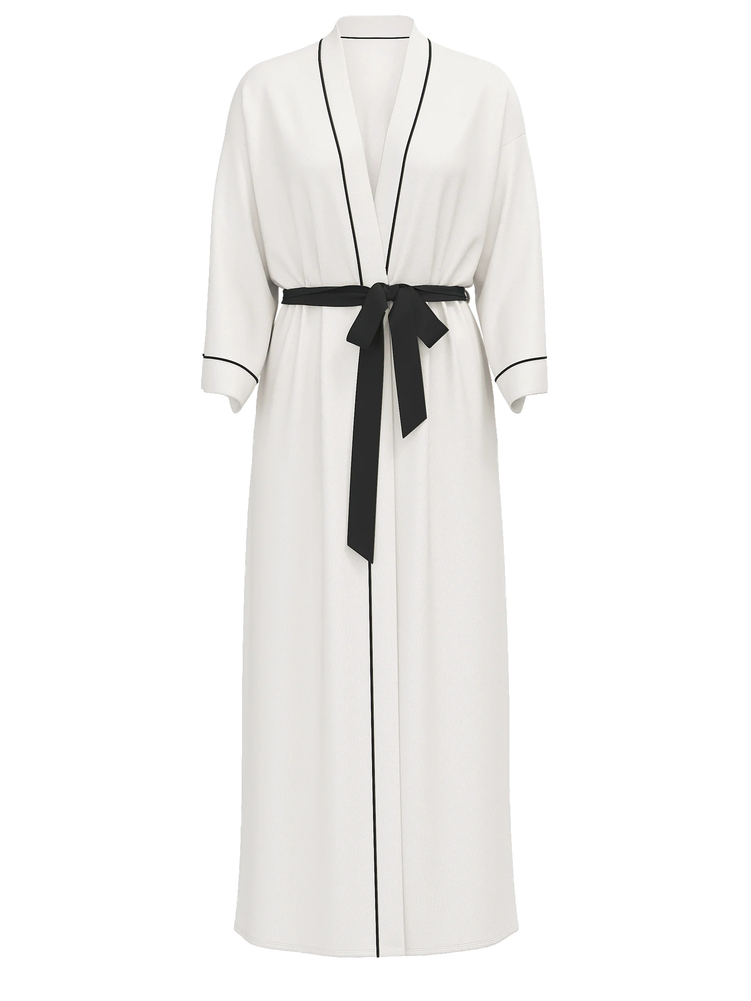 Халат VS Modal Soft Velvet-Trim Maxi Robe White