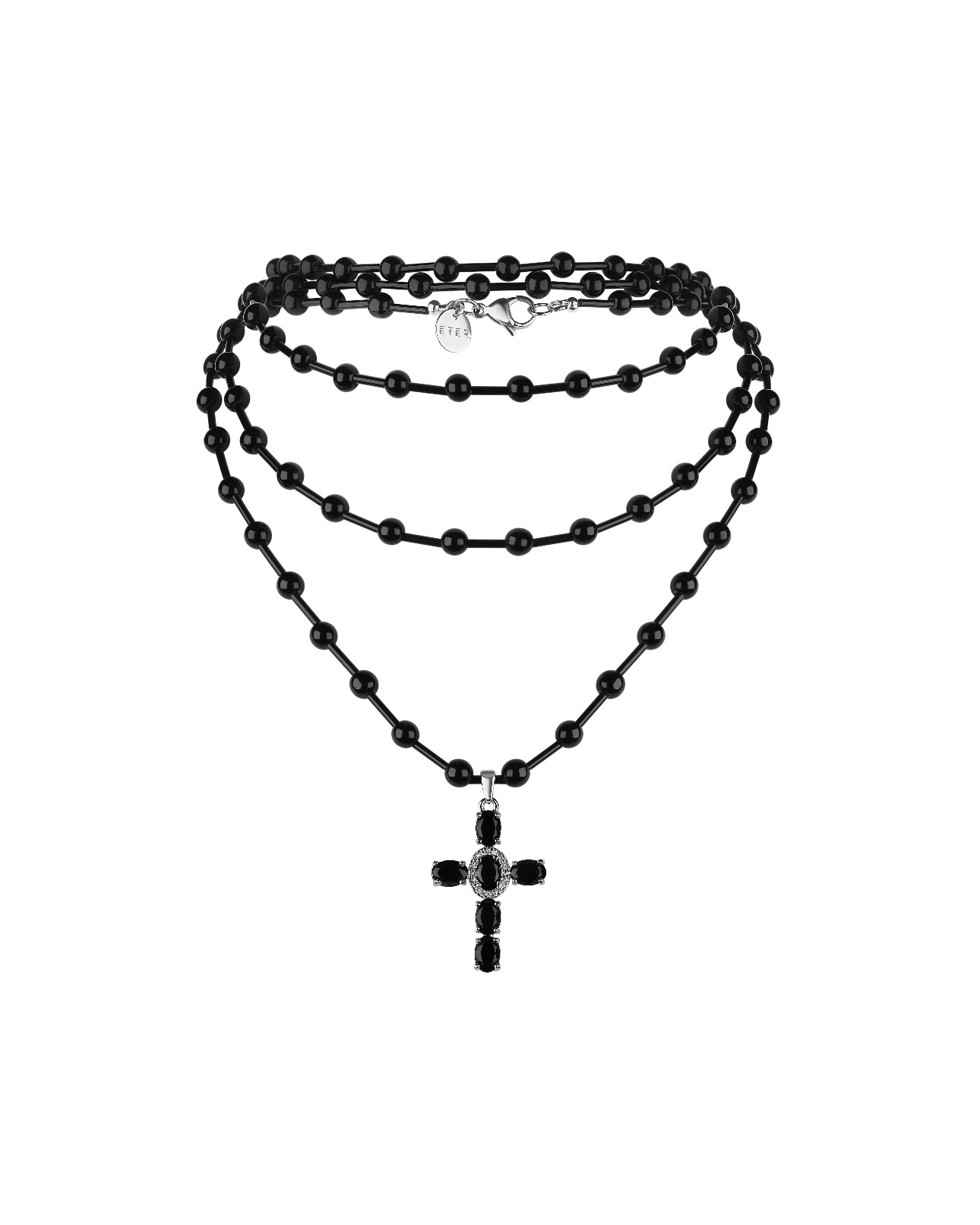 HOLY dark silver necklace