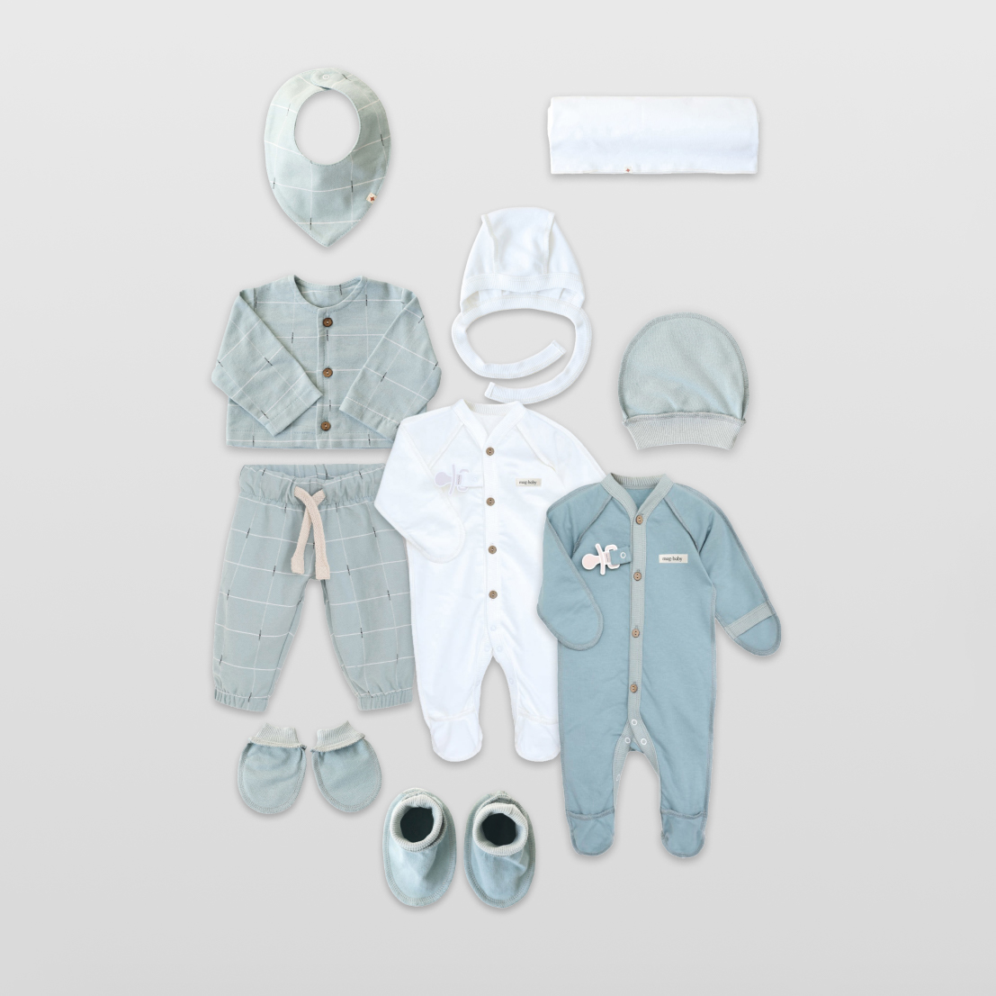 Утеплений набір для новонародженого "Клітинка"