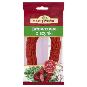 🇵🇱 "MADEJ WROBEL" Salchicha jalowcowa con jamon, 156 g.