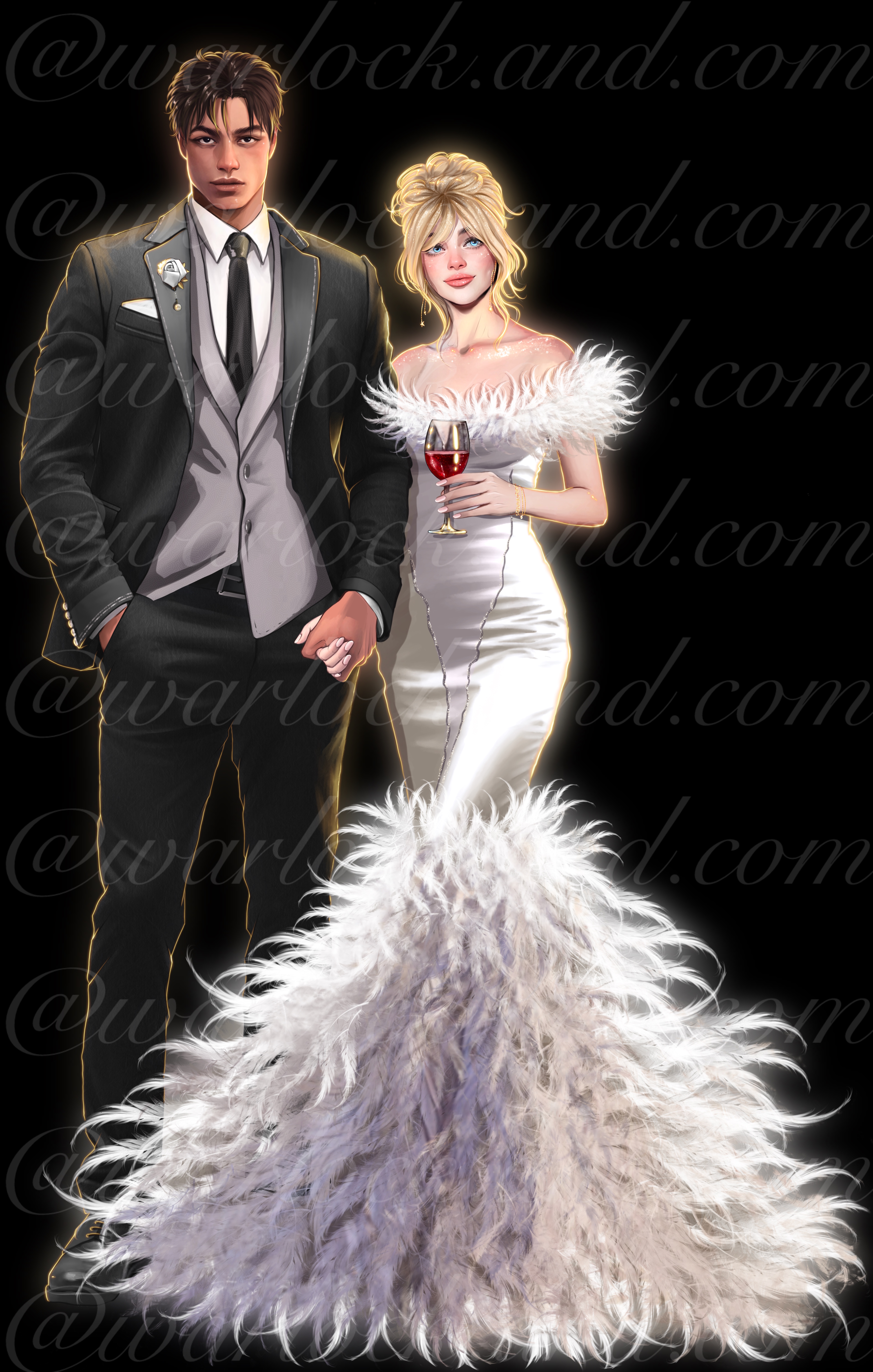 Акрилова фігурка Деймон та Вінтер