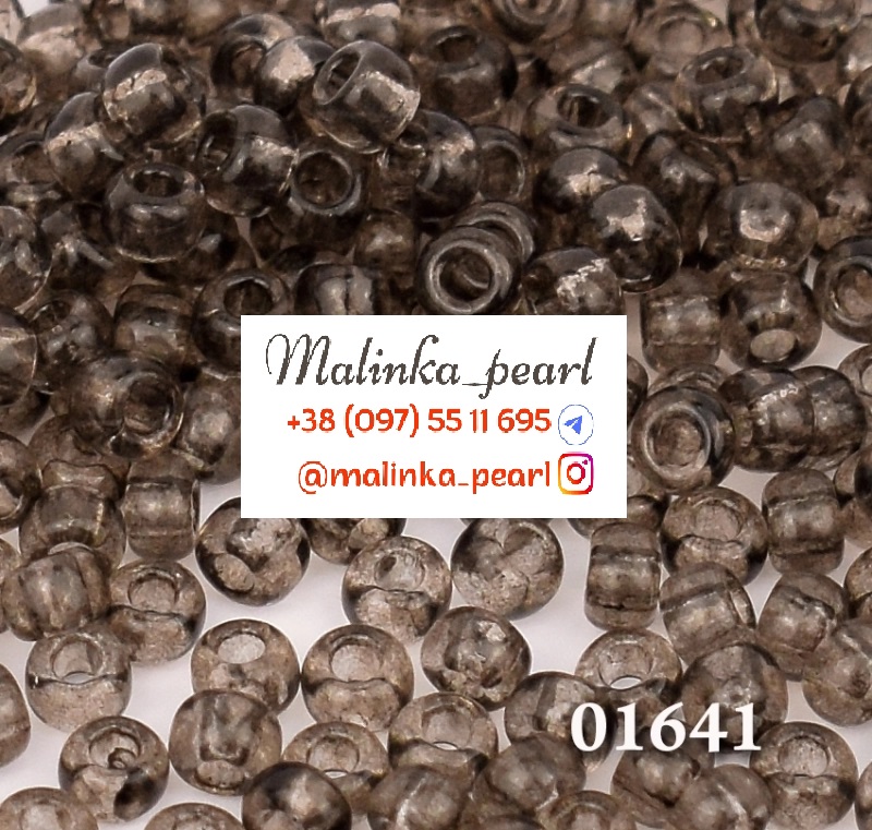 Бісер сірий, кристальний