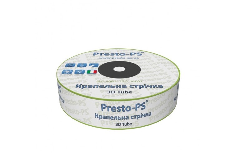 Емітерна крапельна стрічка 3D Tube 0.18 (2.7л/ч)(20см) 1000м
