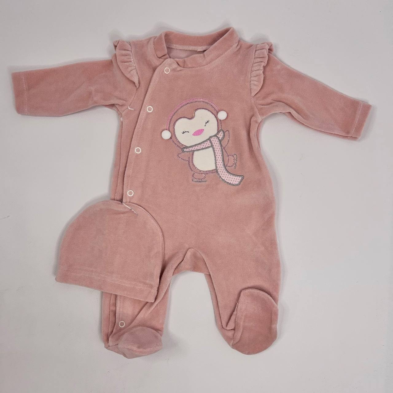 Чоловічок з шапочкою велюр 56,62,68