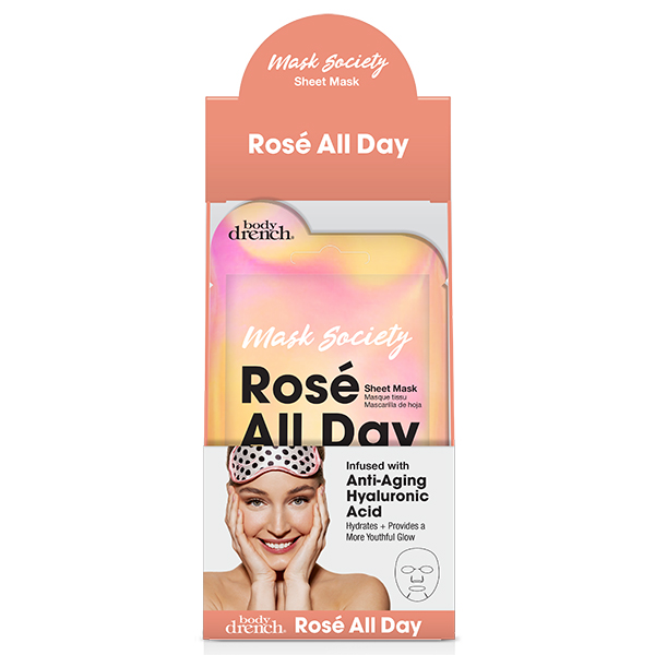 Body Drench Mask Society Rose All Day, 24 Pack