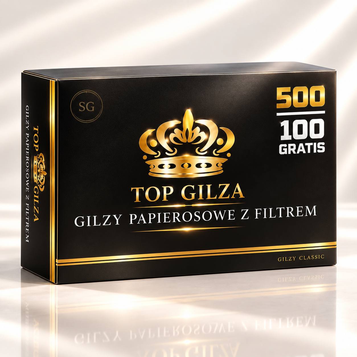 Чорні гільзи з фільтром TOP GILZA Classic Black 500 + 100 GRATIS (600 шт.)