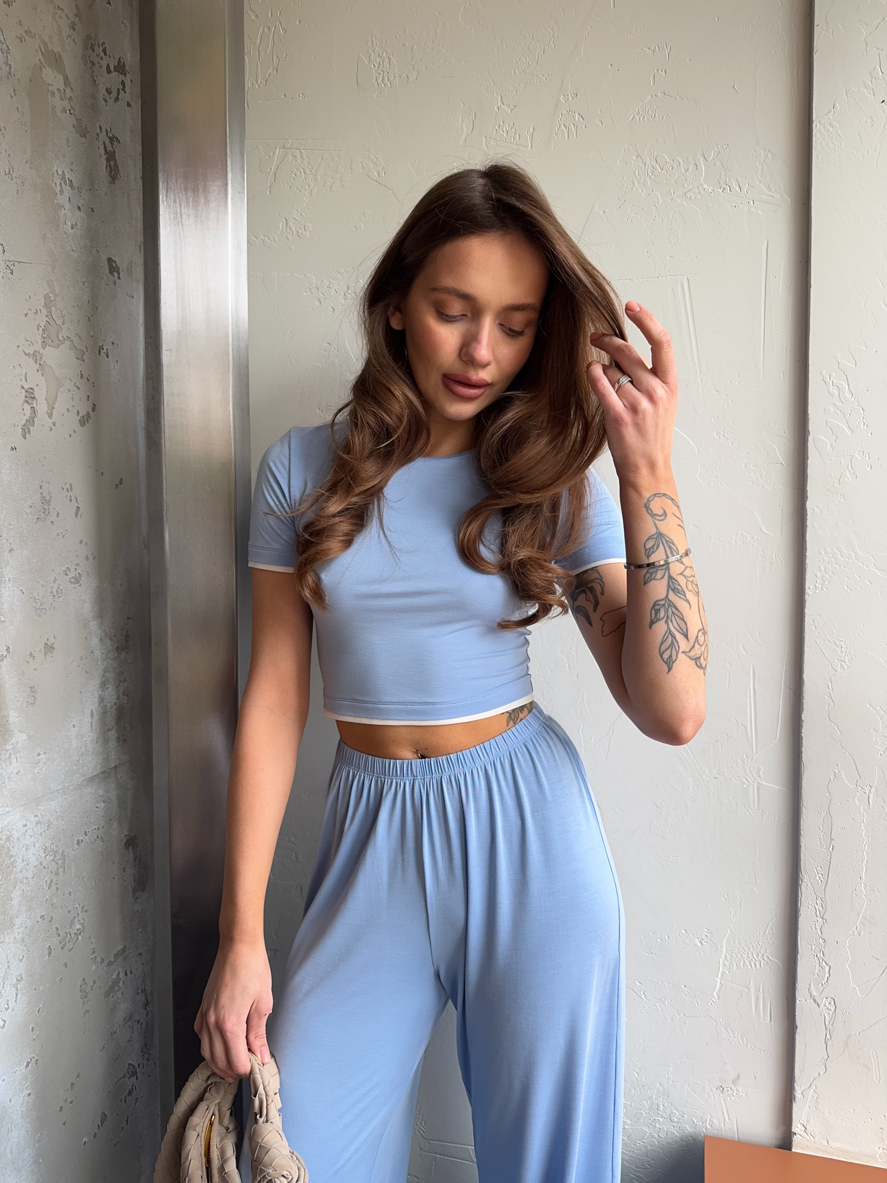 Сет shirt soft touch блакитний