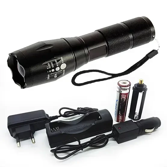 Ліхтар ручний X-Balog BL-1831-T6 (заряджається від 220 V та 12V)