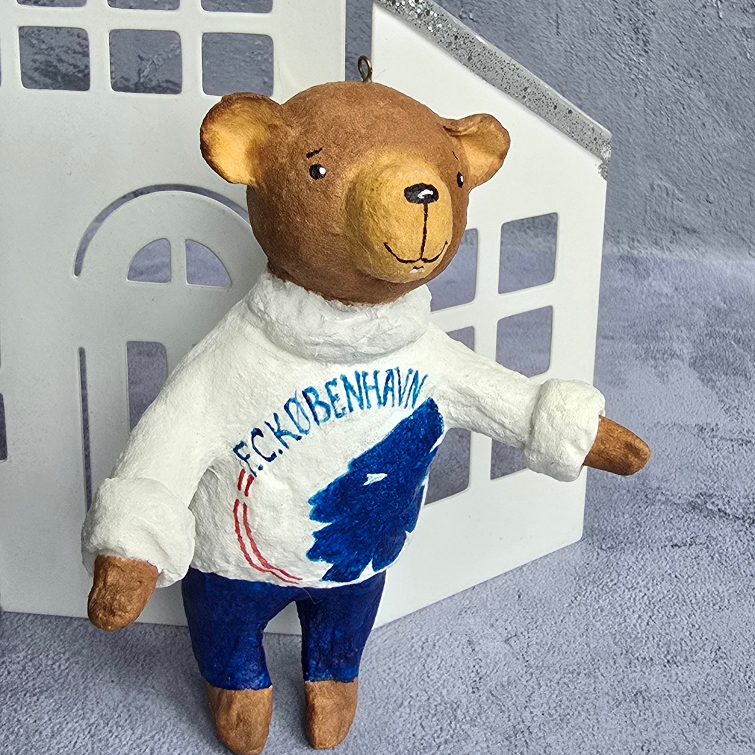 Cotton ornament Bear in footbal uniform 2