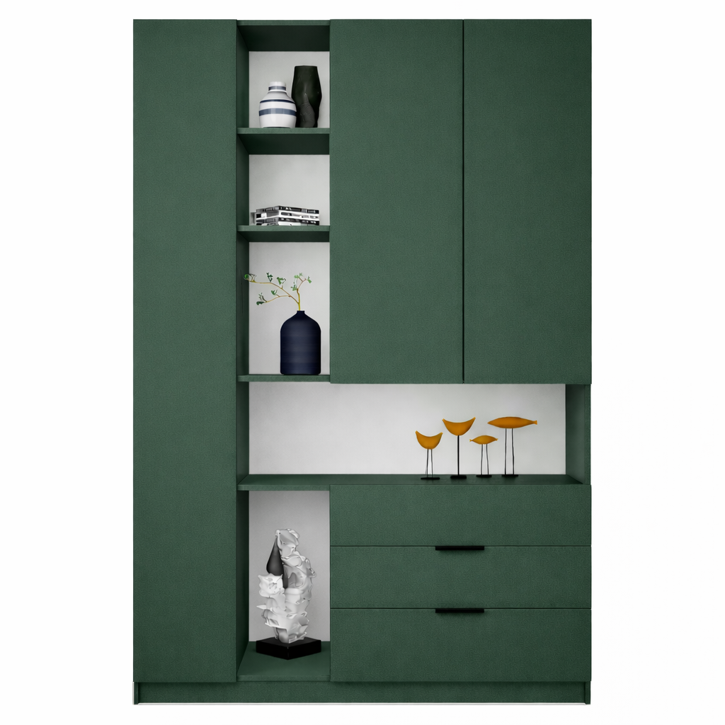 Шафа з полицями, дверцятами та шухлядами