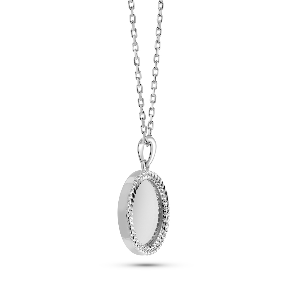 Кулон срібний VEIL «Колос» Родій з дзеркалом