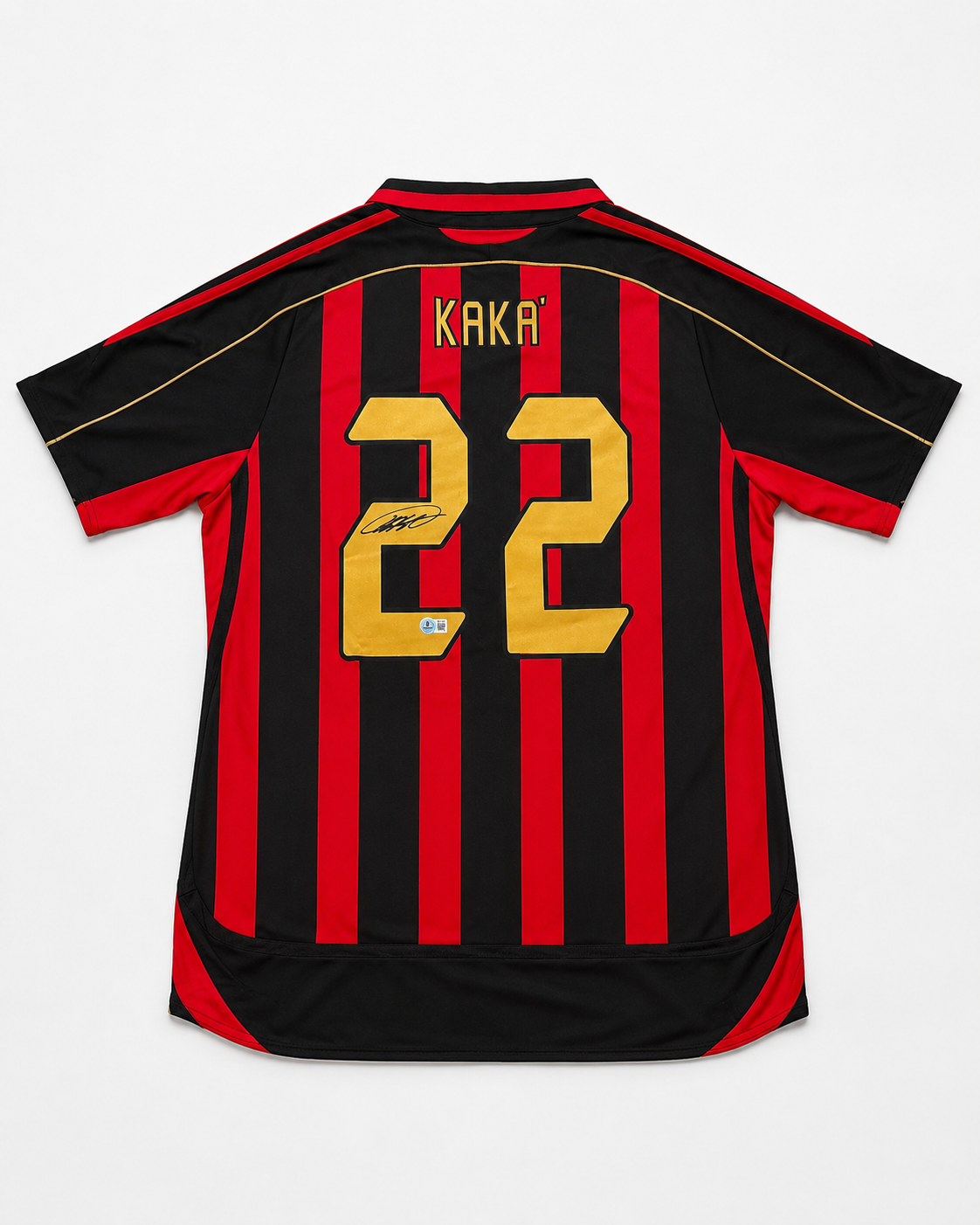 Jersey AC Milan Kaká #22 FIRMADO Y CERTIFICADO BECKETT