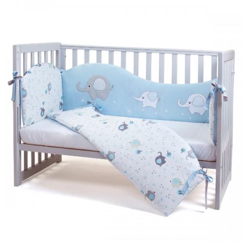 Постільний комплект Baby Veres "Elephant family blue" (6од.)