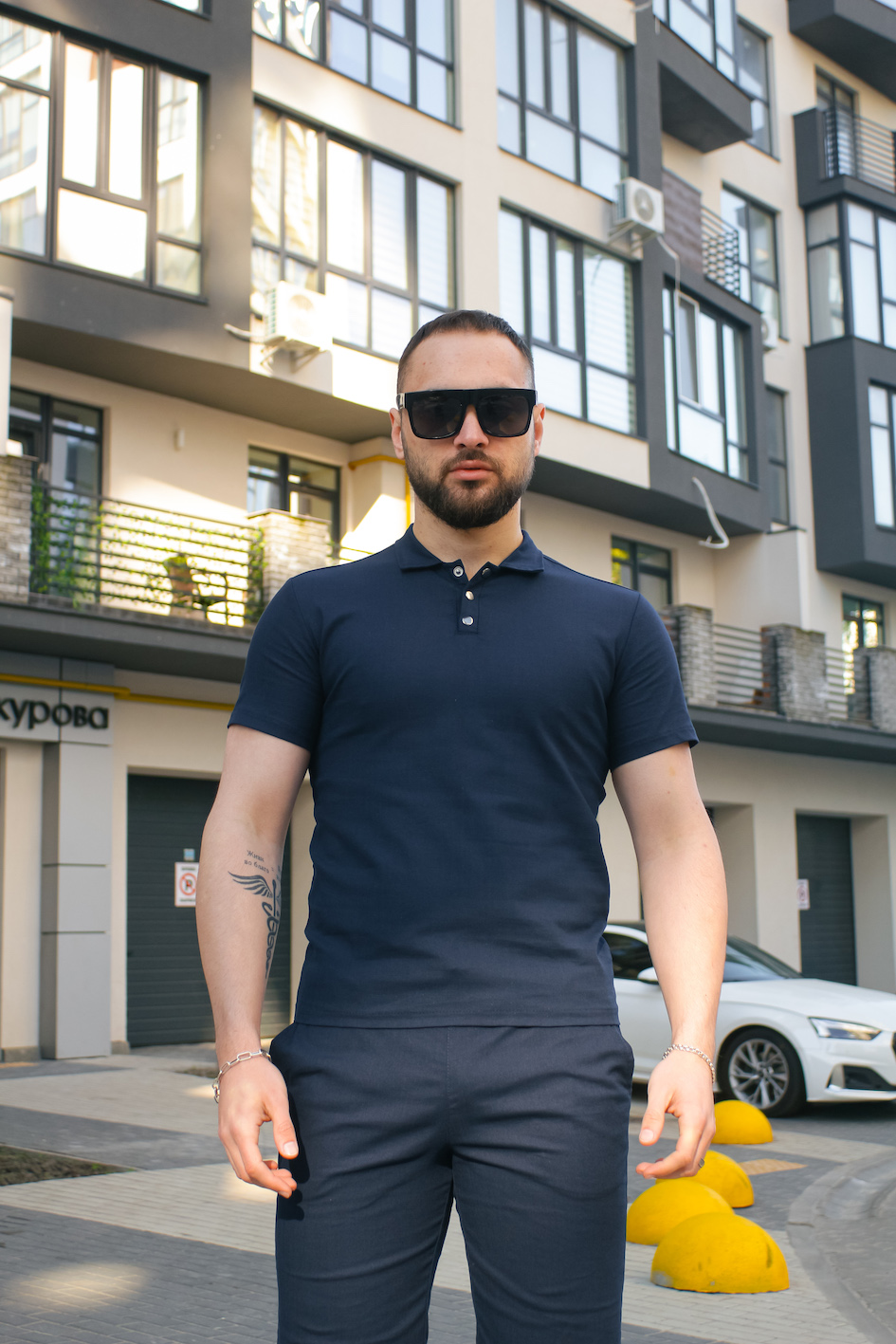 Поло чоловіче лляне "Flax" (S, M, L, XL, 2XL, 3XL)